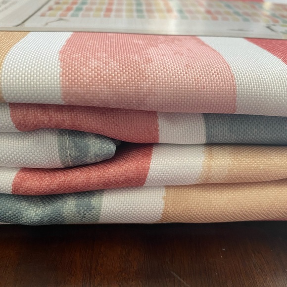 Fabric shower curtain with design💦NWT💦striped pattern💦bright colored design - Picture 8 of 14